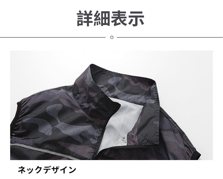 Cross-border new summer cooling air conditioning clothes men's and women's USB charging vest refrigeration outdoor fan clothes factory direct sales