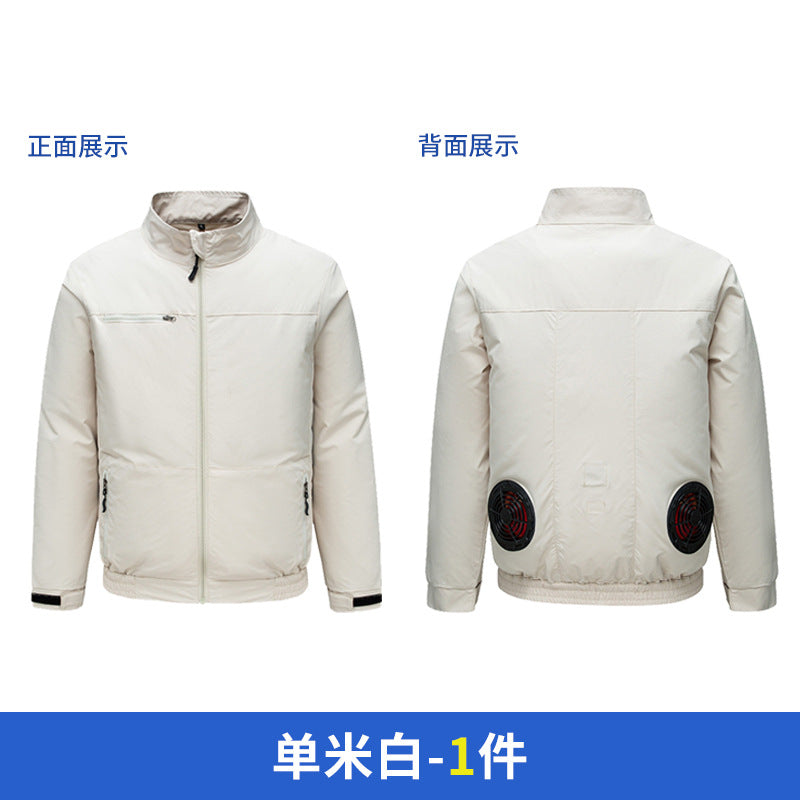 国境を越えた新しいスマート空調服ジャケット 扇風機付き 屋外作業服 労働保護 扇風機服