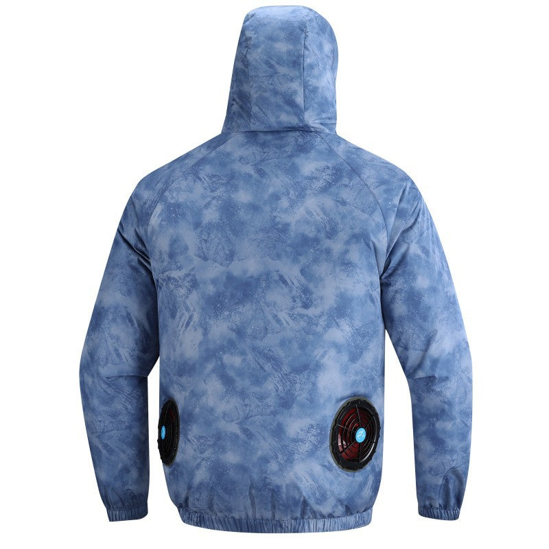 New Fan Sun Protection Clothing, Heatstroke Prevention Outdoor Work Clothes, Refrigeration Fishing Clothing for Men and Women with Fans to Cool down
