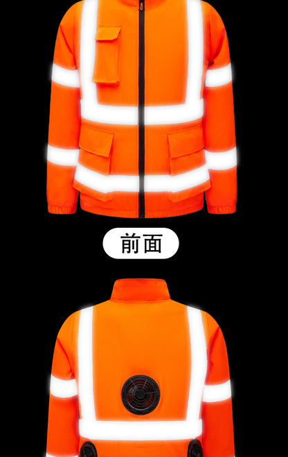 新型空冷服、反射型長袖作業服3ファン付き、労動保護服、屋外日焼け止め作業服