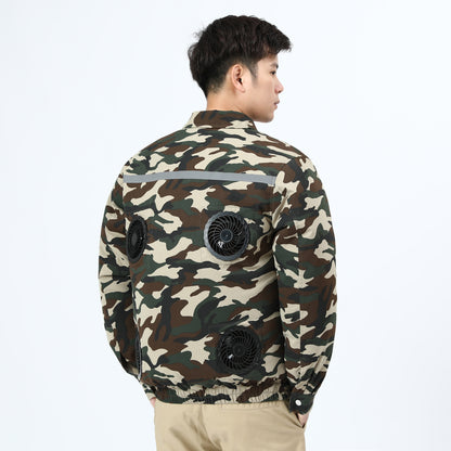 Heatstroke Prevention and Cooling Air Conditioning Clothes Men's Work Clothes Refrigeration with Fan Charging Site Labor Protection Clothes Welder Jacket