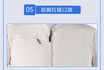 国境を越えた新しいスマート空調服ジャケット 扇風機付き 屋外作業服 労働保護 扇風機服