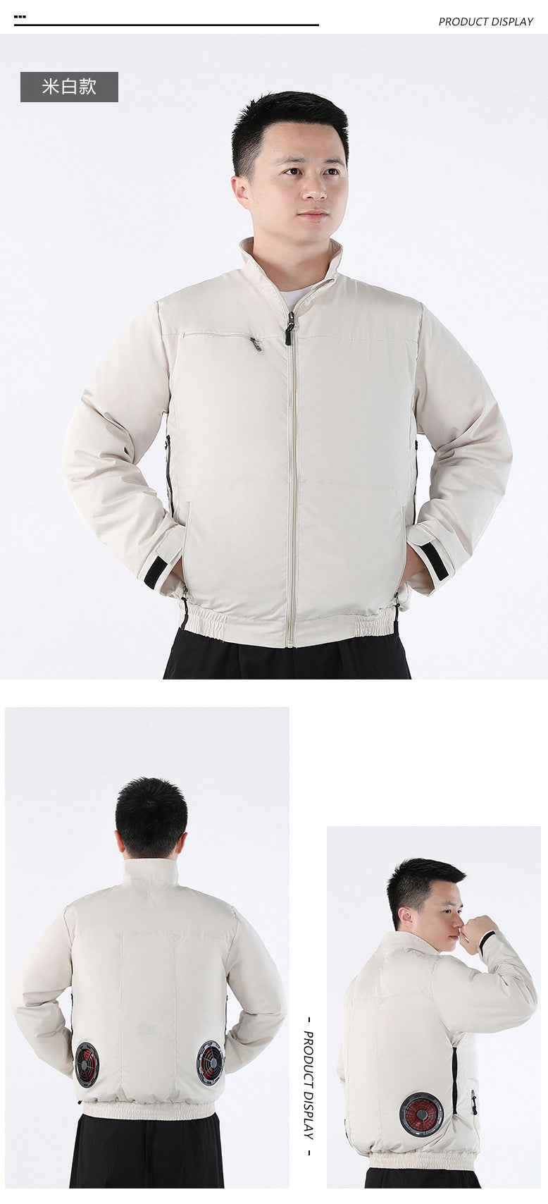 国境を越えた新しいスマート空調服ジャケット 扇風機付き 屋外作業服 労働保護 扇風機服