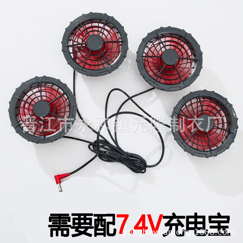 Cross-border Air-conditioning Clothing Summer Cooling Fan Clothing Men's Workers' Clothing with Fan Summer-heat Protection Electric Welding Labor Protection Work Clothes