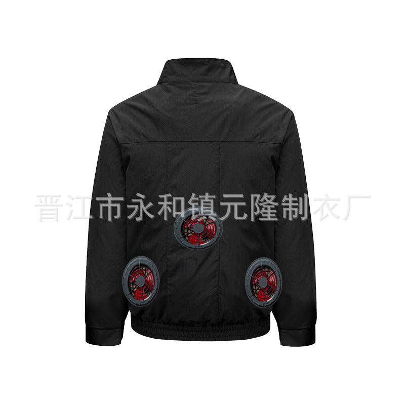 Cross-border Air-conditioning Clothing Summer Cooling Fan Clothing Men's Workers' Clothing with Fan Summer-heat Protection Electric Welding Labor Protection Work Clothes