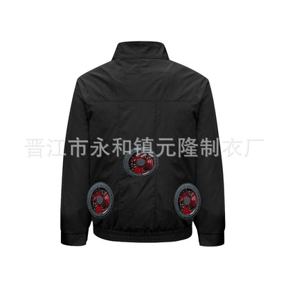 Cross-border Air-conditioning Clothing Summer Cooling Fan Clothing Men's Workers' Clothing with Fan Summer-heat Protection Electric Welding Labor Protection Work Clothes