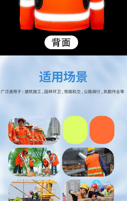 新型空冷服、反射型長袖作業服3ファン付き、労動保護服、屋外日焼け止め作業服