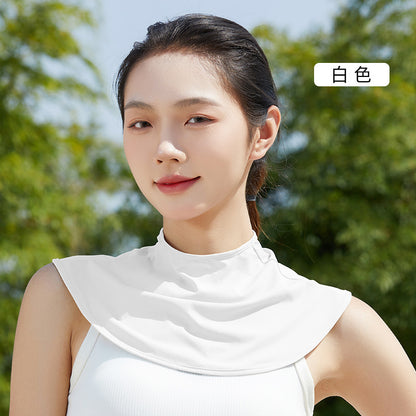 Neck Sun Protection Neck Gaiter Summer Ice Silk Scarf Uv Protection Women's Driving and Cycling Breathable Shawl Outdoor