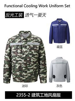 Cross-border Heat Prevention Fan Clothing Short-sleeved Air Conditioning Clothing Intelligent Cooling Refrigeration Clothing Men's and Women's Labor Protection Welding Short-sleeved Jacket