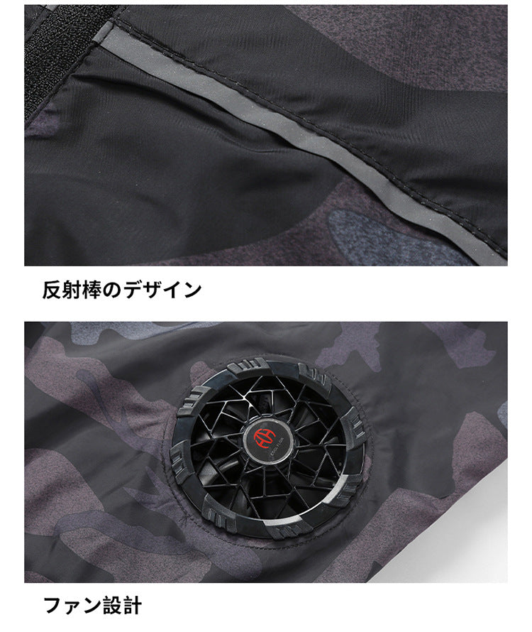 Cross-border new summer cooling air conditioning clothes men's and women's USB charging vest refrigeration outdoor fan clothes factory direct sales