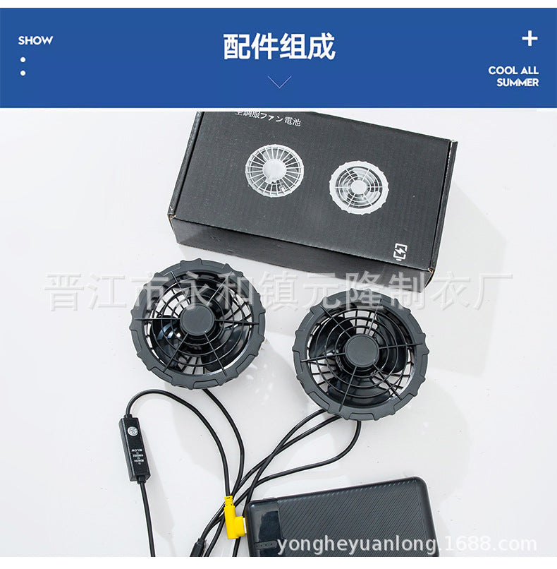 Cross-border Air-conditioning Clothing Summer Cooling Fan Clothing Men's Workers' Clothing with Fan Summer-heat Protection Electric Welding Labor Protection Work Clothes