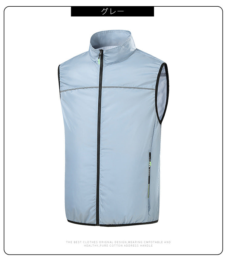 Cross-border new summer cooling air conditioning clothes men's and women's USB charging vest refrigeration outdoor fan clothes factory direct sales