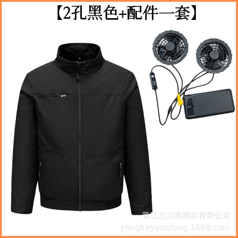 Cross-border Air-conditioning Clothing Summer Cooling Fan Clothing Men's Workers' Clothing with Fan Summer-heat Protection Electric Welding Labor Protection Work Clothes