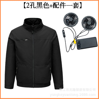Cross-border Air-conditioning Clothing Summer Cooling Fan Clothing Men's Workers' Clothing with Fan Summer-heat Protection Electric Welding Labor Protection Work Clothes