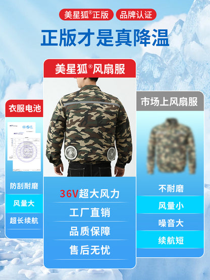 Heatstroke Prevention and Cooling Air Conditioning Clothes Men's Work Clothes Refrigeration with Fan Charging Site Labor Protection Clothes Welder Jacket