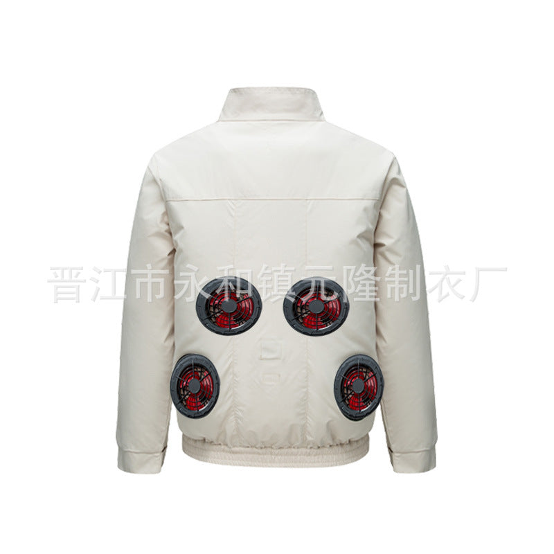 Cross-border Air-conditioning Clothing Summer Cooling Fan Clothing Men's Workers' Clothing with Fan Summer-heat Protection Electric Welding Labor Protection Work Clothes