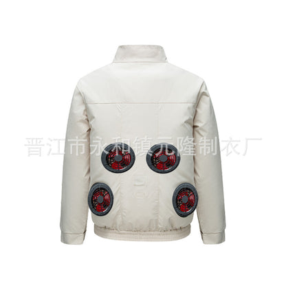 Cross-border Air-conditioning Clothing Summer Cooling Fan Clothing Men's Workers' Clothing with Fan Summer-heat Protection Electric Welding Labor Protection Work Clothes