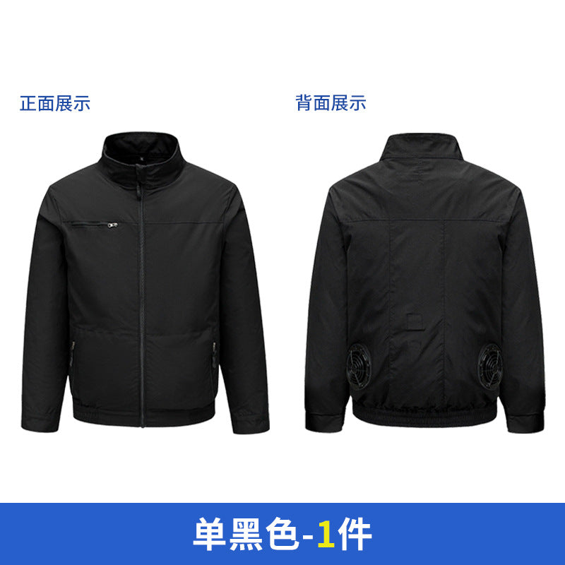 国境を越えた新しいスマート空調服ジャケット 扇風機付き 屋外作業服 労働保護 扇風機服