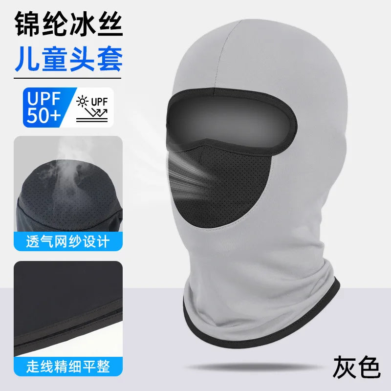 Outdoor Cycling Headband Windproof Sunscreen Face Mask Full Face Men's Motorcycle Sports Neck Protector Ice Silk Neck Cover
