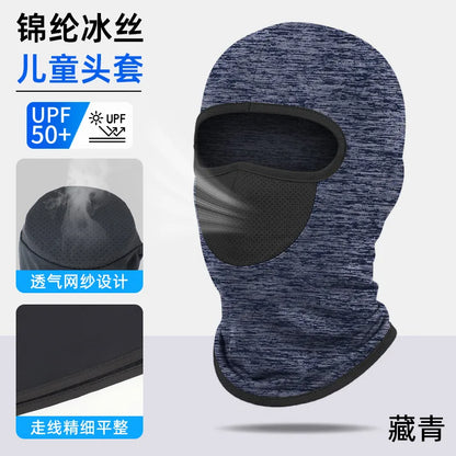 Outdoor Cycling Headband Windproof Sunscreen Face Mask Full Face Men's Motorcycle Sports Neck Protector Ice Silk Neck Cover