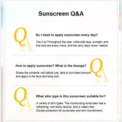 Sunscreen SPF50+ Facial Body Sunscreen Whitening Sun Cream Sunblock Skin Protective Cream Anti-Aging Oil-control Moisturizing