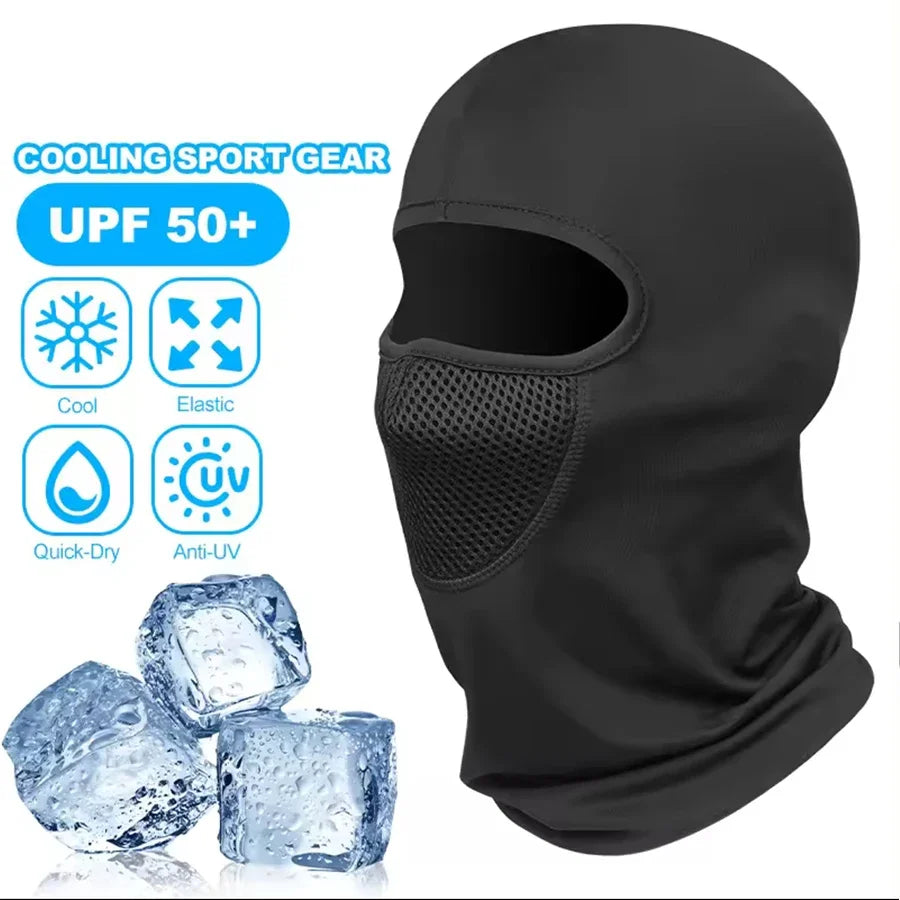 Outdoor Cycling Headband Windproof Sunscreen Face Mask Full Face Men's Motorcycle Sports Neck Protector Ice Silk Neck Cover