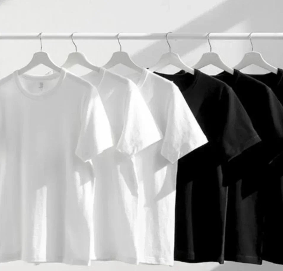Men's T-shirt - Black Casual Short-sleeved Top with White and Red Wing Design, Suitable for Daily Wear, Gym Trips and Parties