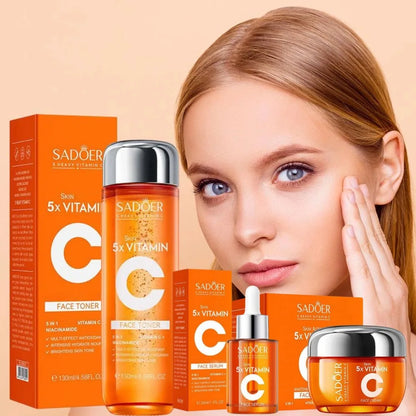 Vitamin C Firming&lifting Skincare Set Moisturizing Brightening Essence Revitalizing Skin Repair Serum Cream Korean Skincare