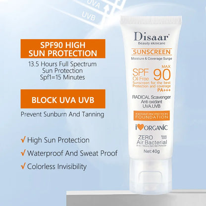 顔と体用の日焼け止め ウォータープルーフ SPF90+ UVサンクリーム 日焼け止め スキンプロテクティブクリーム アンチサン フェイシャル シーサイドプロテクションクリーム