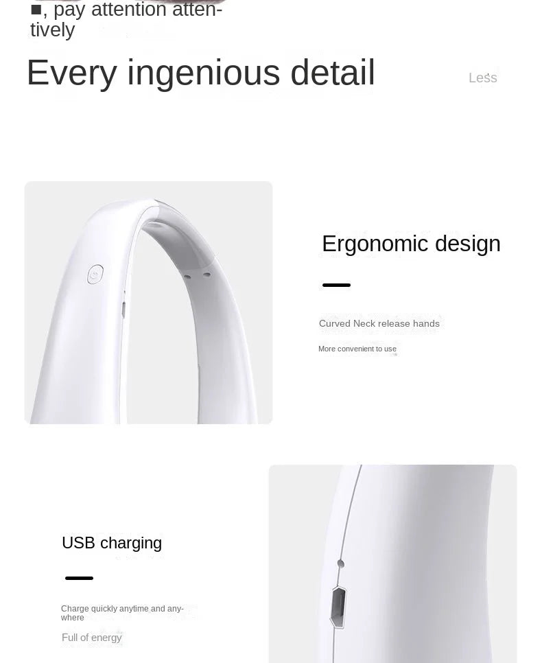 Hanging Neck Fan Portable USB Charging Mini Neck Hanging Fan Vaneless Air Cooler Outdoor Silent Multi Functional Sports Fan