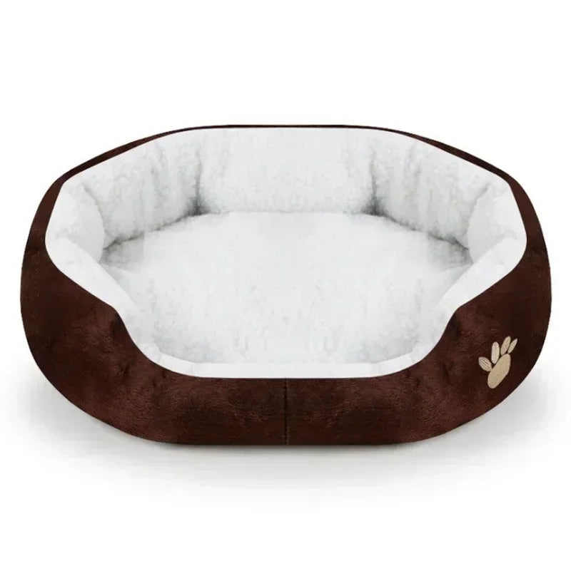 Large Dog Bed With Cashmere Warmth Sofa Lounger Plush Kennel Bed