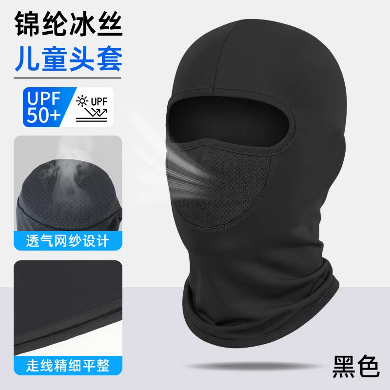 Outdoor Cycling Headband Windproof Sunscreen Face Mask Full Face Men's Motorcycle Sports Neck Protector Ice Silk Neck Cover