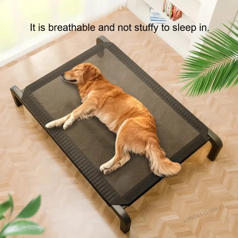 犬用ベッド 夏用 犬用ベッド 通気性 大型犬用キャンプベッド 寝床 取り外し可能 洗えるソファベッド ペットクッションマット