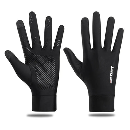 Summer Ice Silk Touchscreen Anti slip Gloves Outdoor Fishing Waterproof Sunscreen Gloves Bicycle Gloves