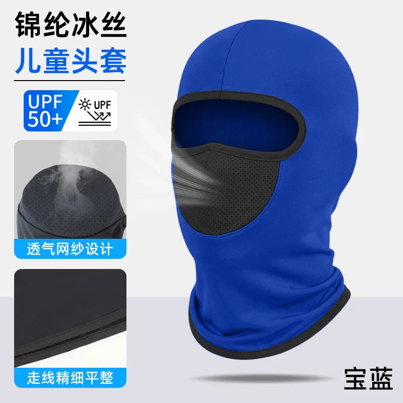 Outdoor Cycling Headband Windproof Sunscreen Face Mask Full Face Men's Motorcycle Sports Neck Protector Ice Silk Neck Cover