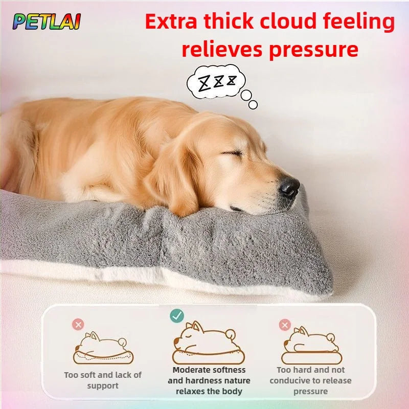 冬用犬用ベッドマット 大型犬用 スリーピングパッド 暖かく保つ 両面使用 ゴールデンレトリバー ストレス軽減 スリーピングパッド