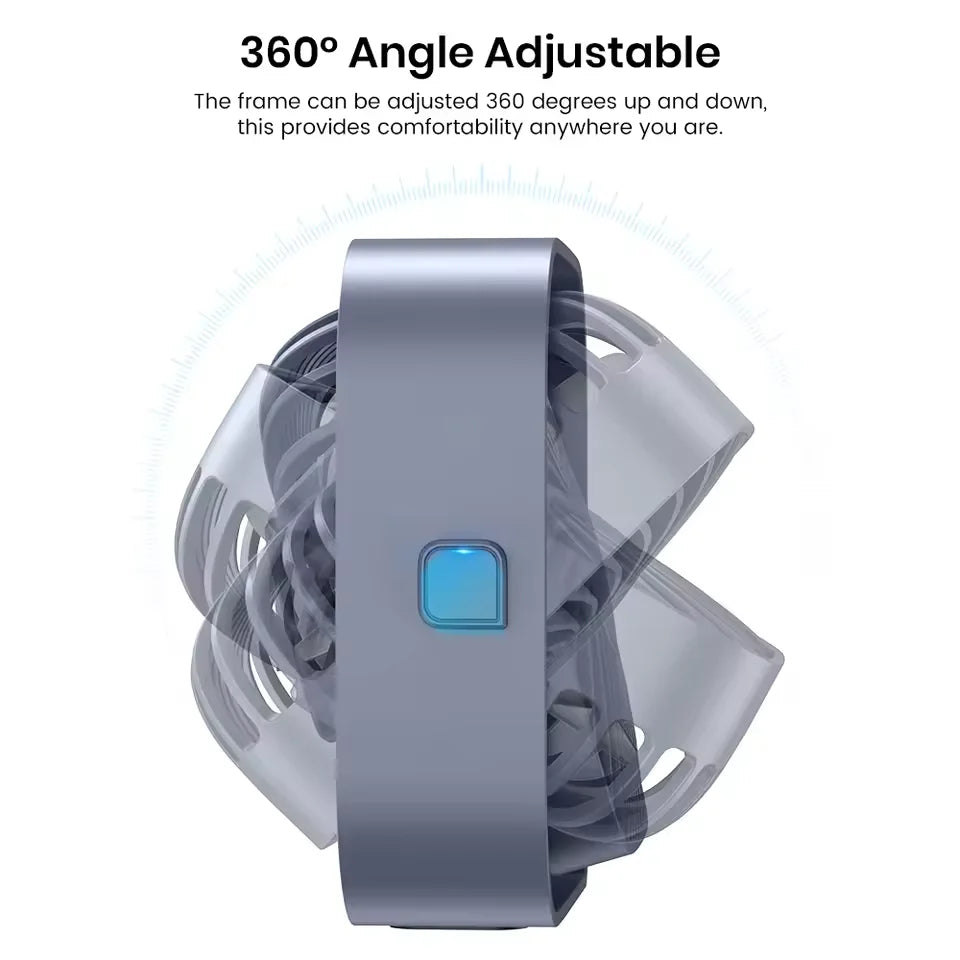 USB-powered desktop mini fan, portable desk fan with 360° rotation, suitable for offices, bedrooms, and study rooms