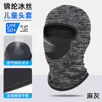 Outdoor Cycling Headband Windproof Sunscreen Face Mask Full Face Men's Motorcycle Sports Neck Protector Ice Silk Neck Cover