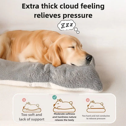 冬用犬用ベッドマット 大型犬用 スリーピングパッド 暖かく保つ 両面使用 ゴールデンレトリバー ストレス軽減 スリーピングパッド