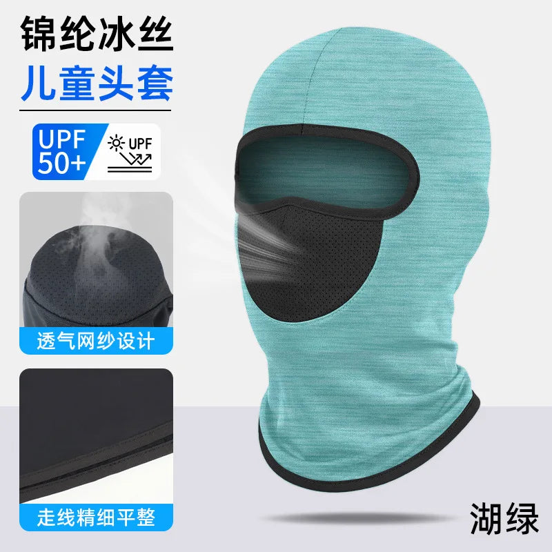 Outdoor Cycling Headband Windproof Sunscreen Face Mask Full Face Men's Motorcycle Sports Neck Protector Ice Silk Neck Cover