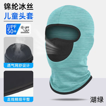 Outdoor Cycling Headband Windproof Sunscreen Face Mask Full Face Men's Motorcycle Sports Neck Protector Ice Silk Neck Cover
