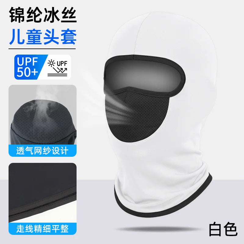 Outdoor Cycling Headband Windproof Sunscreen Face Mask Full Face Men's Motorcycle Sports Neck Protector Ice Silk Neck Cover