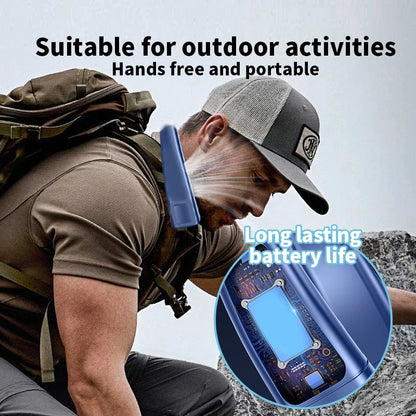 Neck fan, neck cooling device, strong wind but quiet, long battery life, summer cooling must-have item