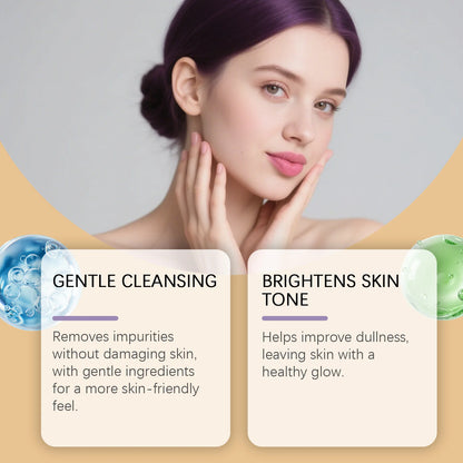 Turmeric Cleanser Moisturize Facial Brightening Skin Tone Daily Face Wash Foam Skincare Deep Clean Blackhead Removal Oil Control
