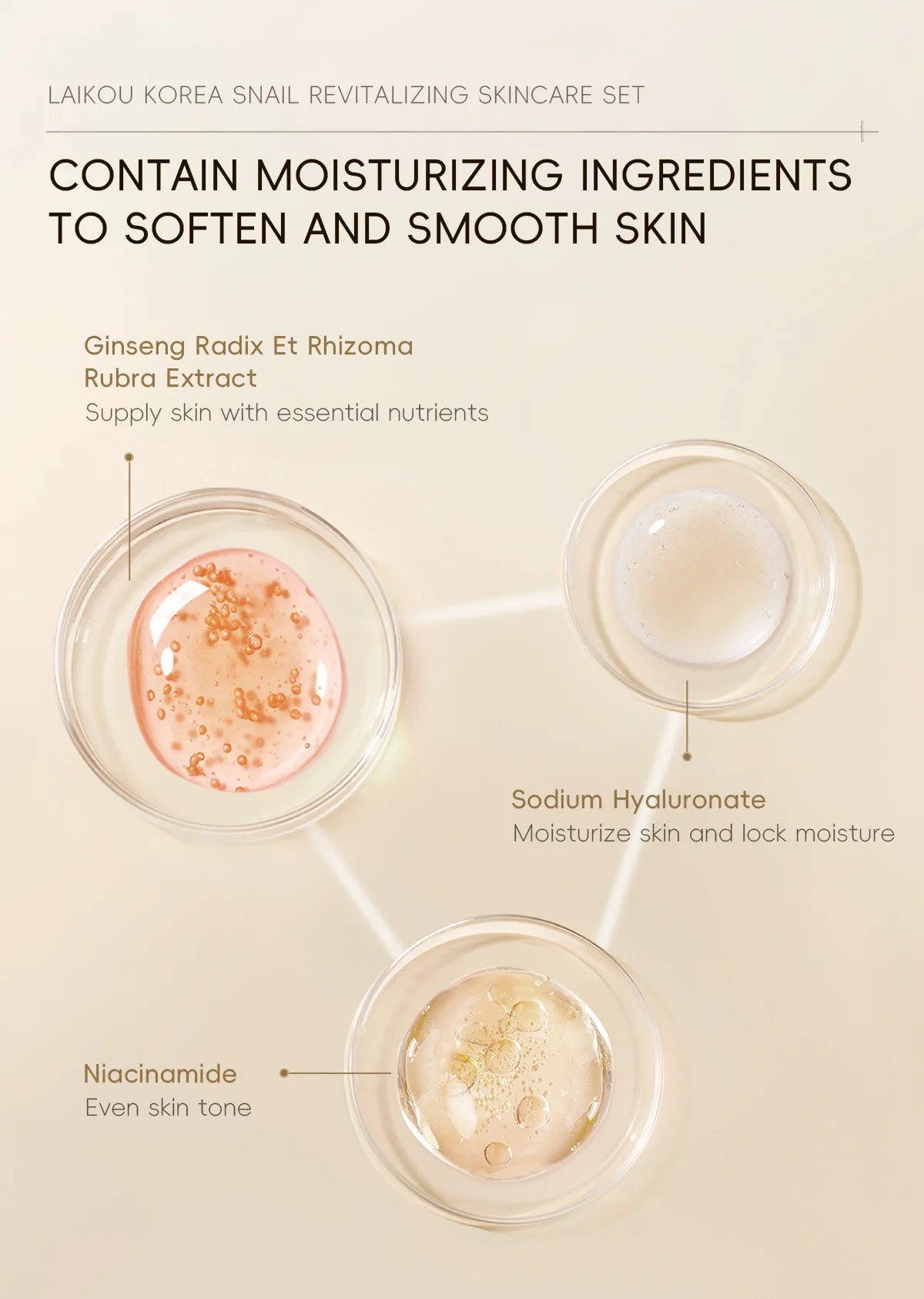 5pcs Boxed Korea Snail Skin Care Set Snail Face Cleanser Essence Cream Smoothing Toner Serum Repairing Eye Cream Collagen Set