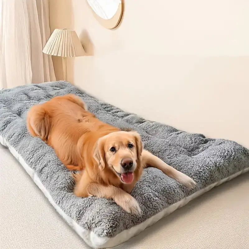 冬用犬用ベッドマット 大型犬用 スリーピングパッド 暖かく保つ 両面使用 ゴールデンレトリバー ストレス軽減 スリーピングパッド