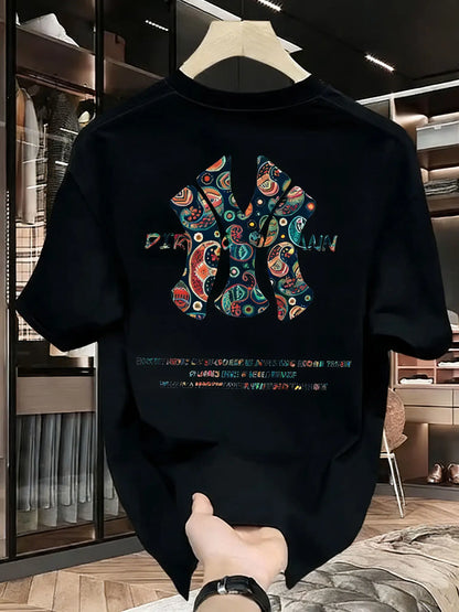 メンズ夏柄Tシャツ - 高品質、カジュアル、多用途、トレンディなゆったりとしたTシャツ