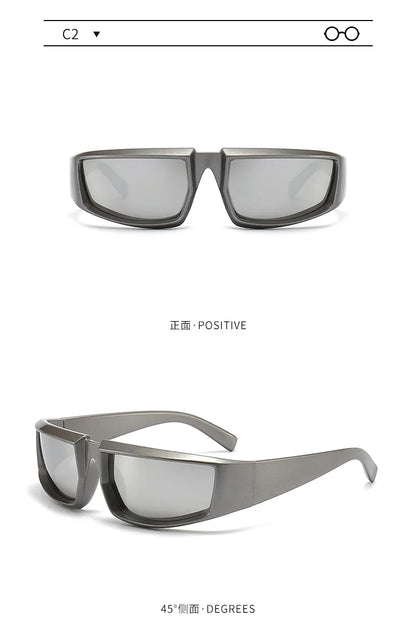 Future Science Technology Sense Sunglasses Men Women Concave Shape Sun Glasses Cool Punk Style Pair Summer Sports T206