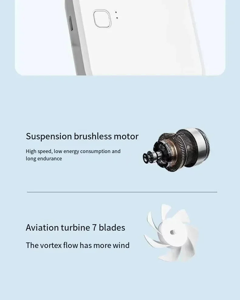 Portable Neck Fan Foldable Mini Handheld Fan with Power Bank USB Rechargeable Small Hand Fan Hanging Neck Fan Folding Desk Fan