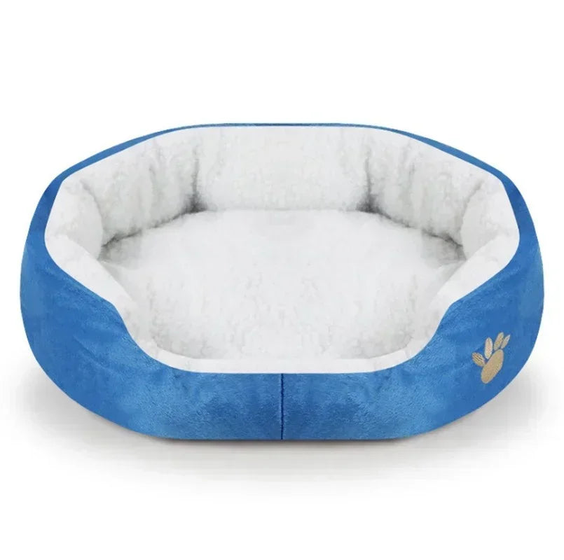 Large Dog Bed With Cashmere Warmth Sofa Lounger Plush Kennel Bed